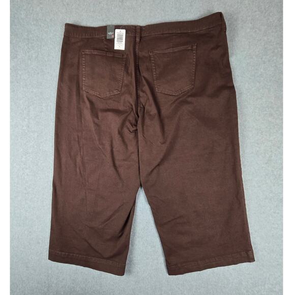 NWT Torrid Pants Womens Size 26 Crop Wide Leg High Rise Brown 46" Waist - Picture 2 of 13